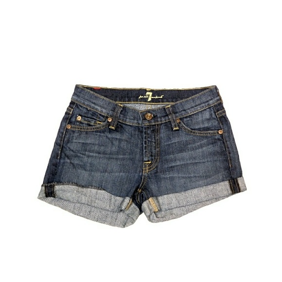 7 FOR ALL MANKIND ROLL-UP CUFF SHORTS - Picture 3 of 7